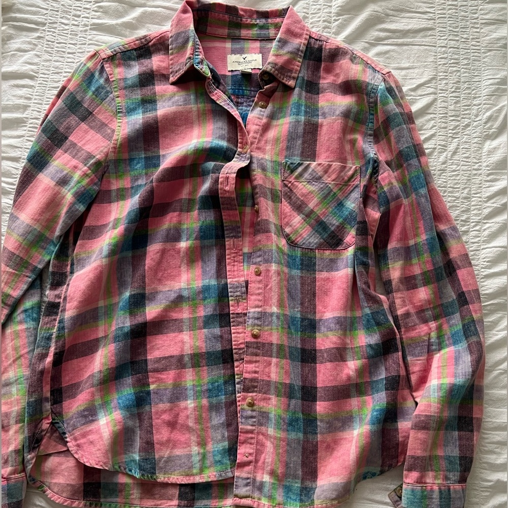 American Eagle Multi color Flannel